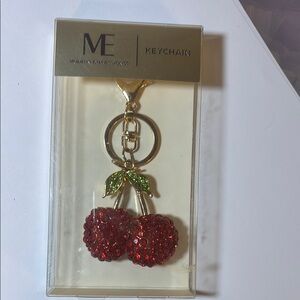 Expressions Red Cherry Keychain